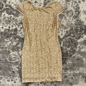 Elegant Gold Sequin Dress